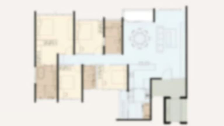 Type A floor plan, 1,900 sq ft with 4+1 bedrooms — shown blurred, full plan sent on WhatsApp