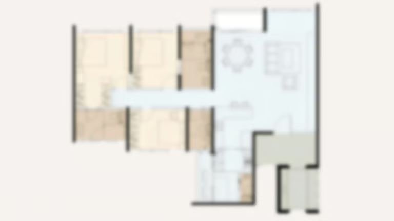 Type B floor plan, 1,582 sq ft with 3 bedrooms — shown blurred, full plan sent on WhatsApp