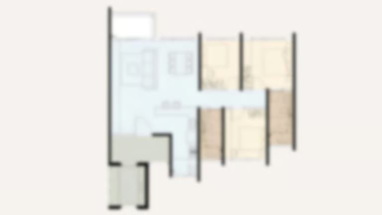 Type C floor plan, 1,171 sq ft with 3 bedrooms — shown blurred, full plan sent on WhatsApp