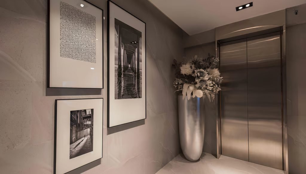 Artist's impression of a private lift lobby serving a single unit at PJ33 Residences